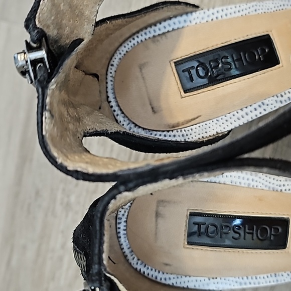 Top Shop Made In Spain Black and White Heels - Picture 4 of 8